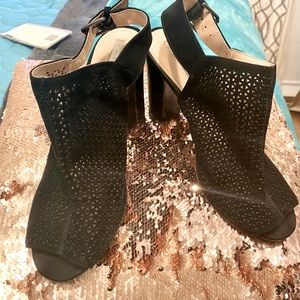Tahiti peep toe booties, like new
